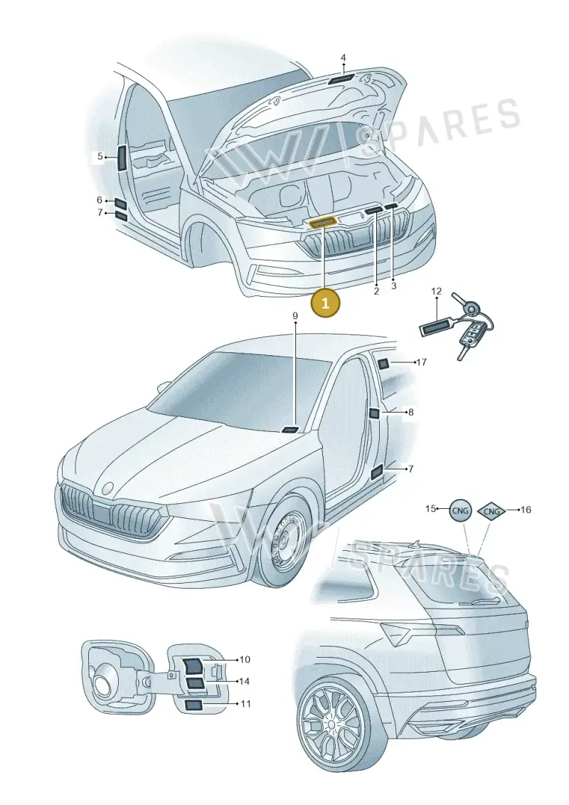 701010002F — Skoda Kamiq (2019-) diagram 584010000, position 1