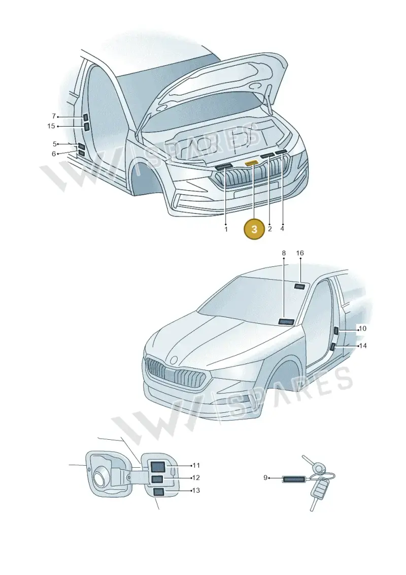 701010002J — Skoda Kodiaq (2016-2024) diagram 804010010, position 3