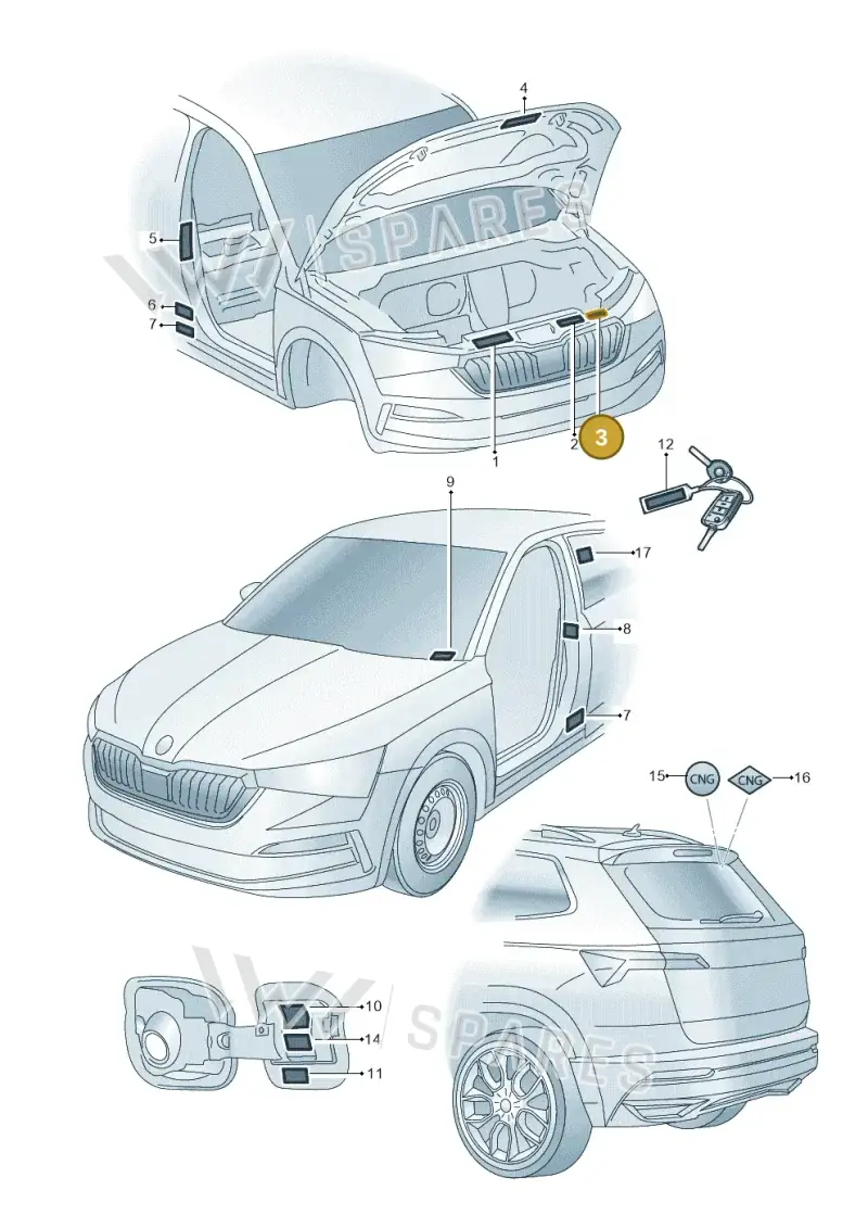701010043B — Skoda Kamiq (2019-) diagram 584010000, position 3