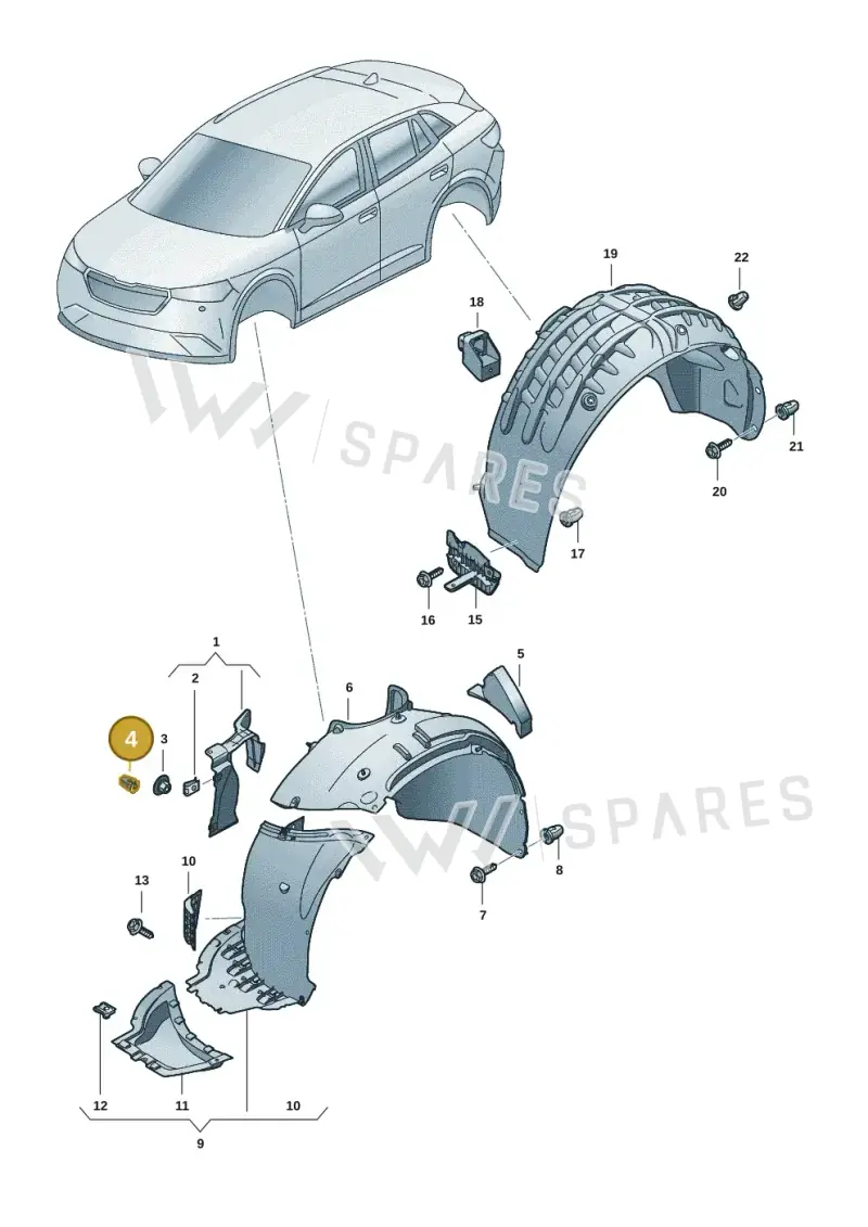 701867299 — Skoda Superb Combi (2023-) diagram 3p0821050, position 4