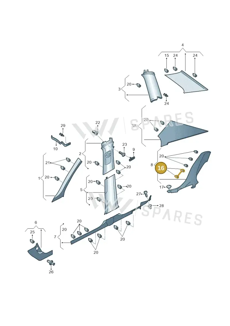 7L0867208 — Skoda Octavia (2019-2024) diagram 585867065, position 16