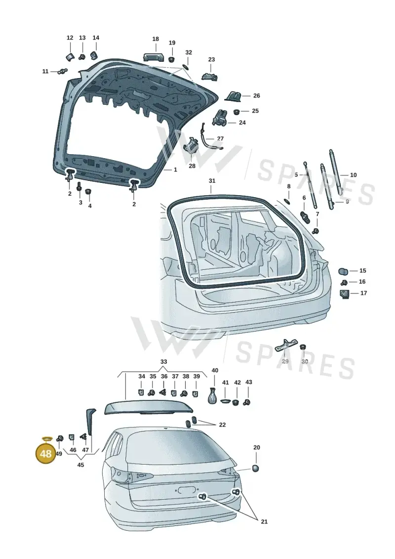 7N08274175AP — Skoda Superb Combi (2023-) diagram 3p0827010, position 48