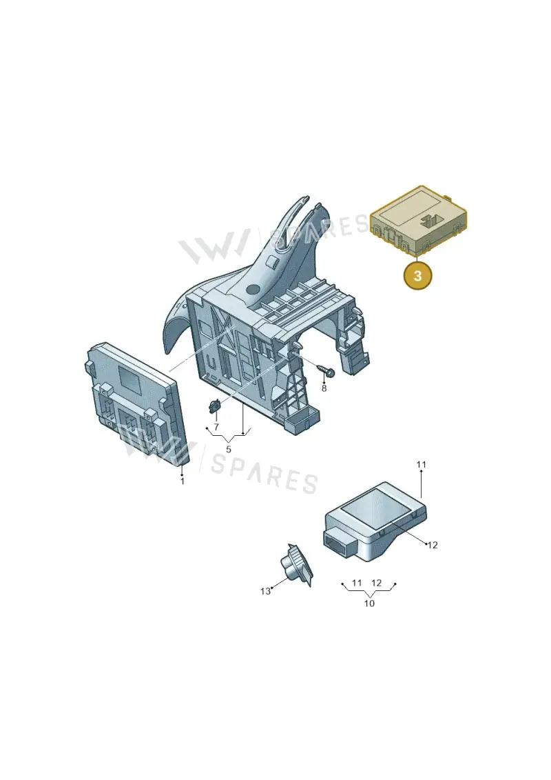 7N0907530BD — Skoda Yeti (2013-2017) diagram 753937510, position 3