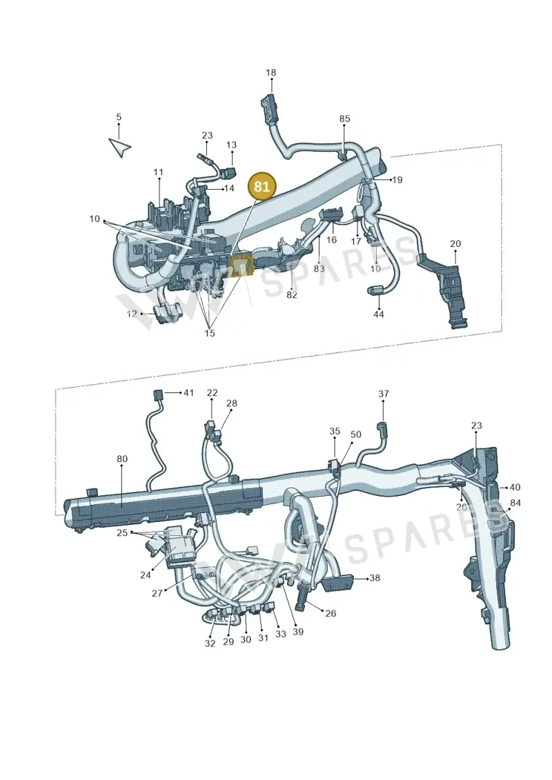 7N0937503A — Skoda Yeti (2013-2017) diagram 666971870, position 81