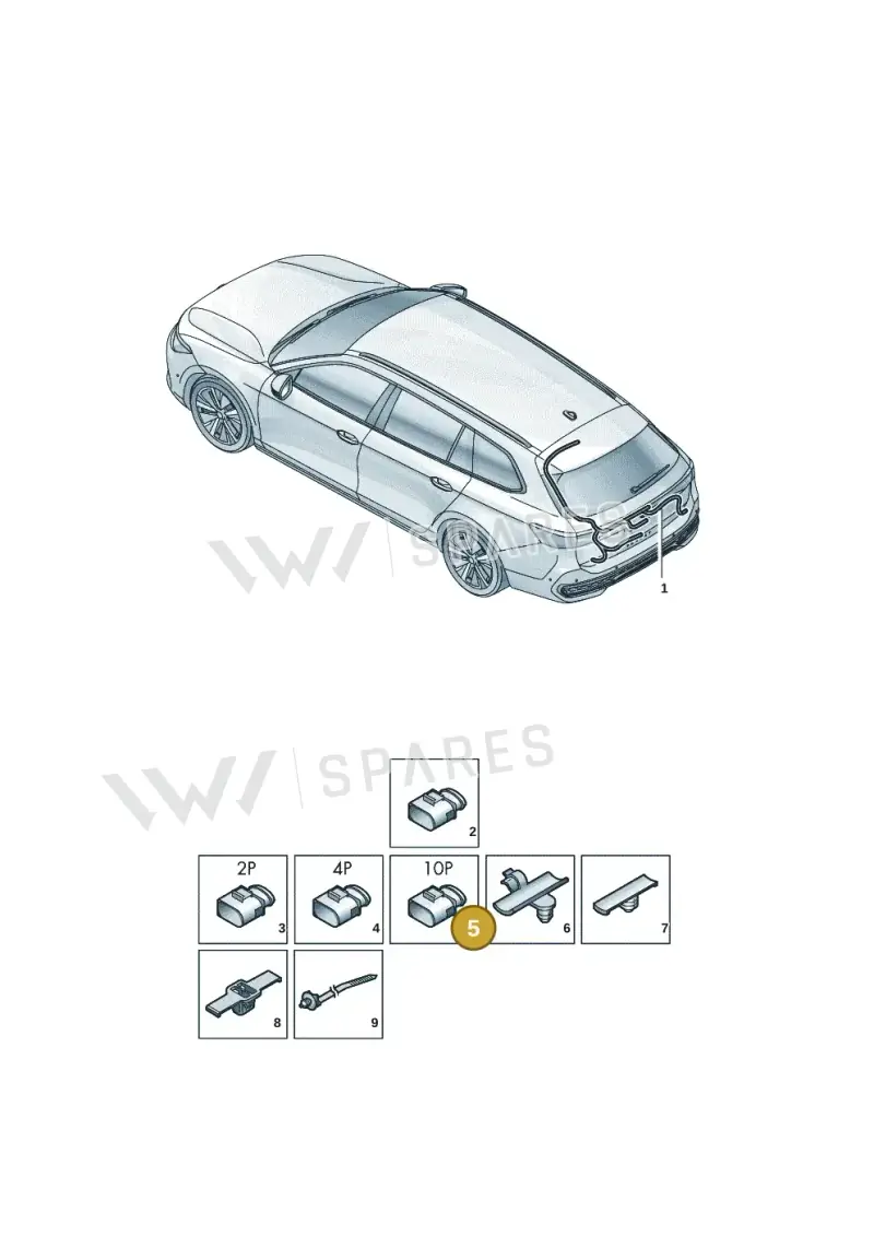 7P0972735 — Skoda Superb Combi (2023-) diagram 3j0972810, position 5