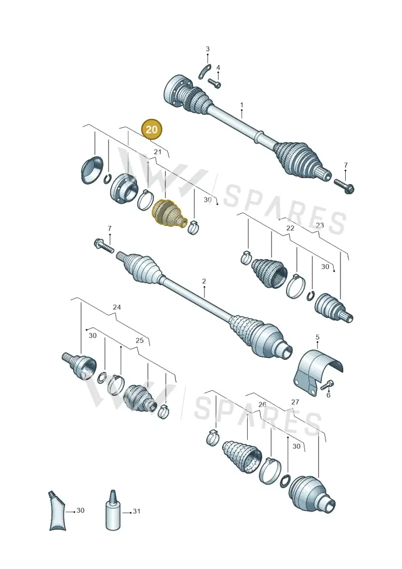 81A498103AX — Skoda Octavia (2019-2024) diagram 827407340, position 20