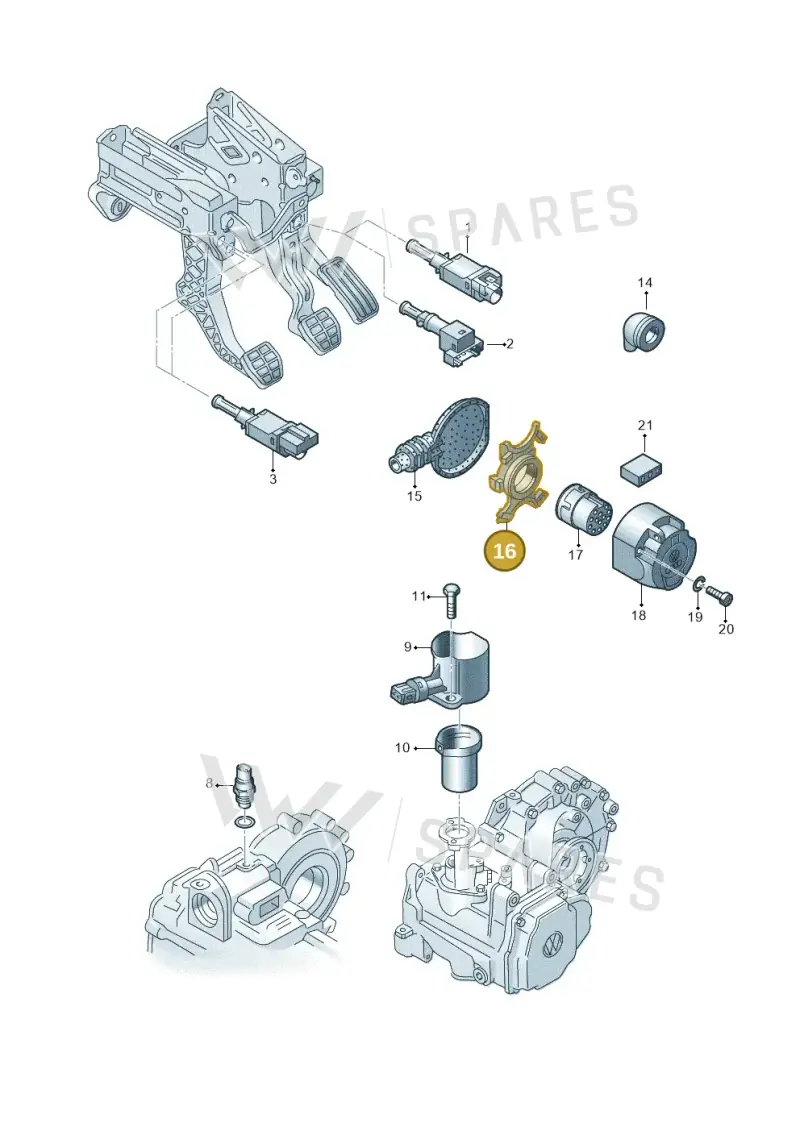 8A0945509 — Skoda OCTAVIA/COMBI/4X4      01> (2000-) diagram 201945500, position 16