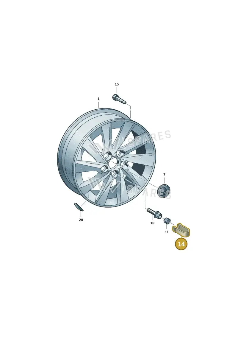 8D0012244A — Skoda Superb Combi (2023-) diagram 3p0601060, position 14
