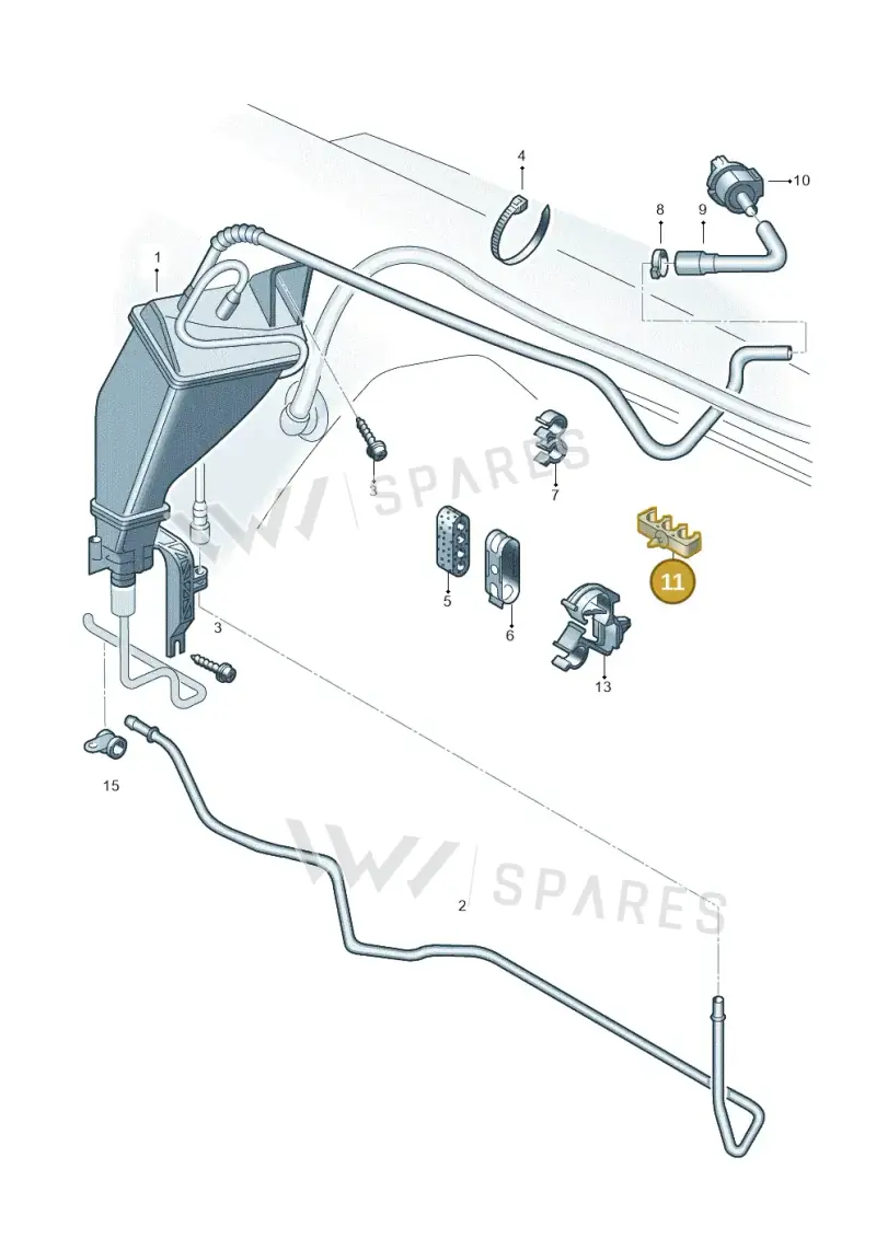 8D0201367A — Skoda SUPERB                 02> (2001-) diagram 195201950, position 11