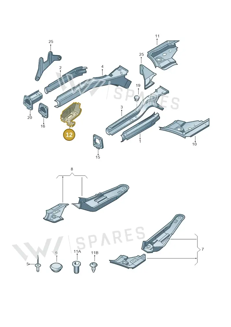 8D0803117 — Skoda SUPERB                 02> (2001-) diagram 156803100, position 12