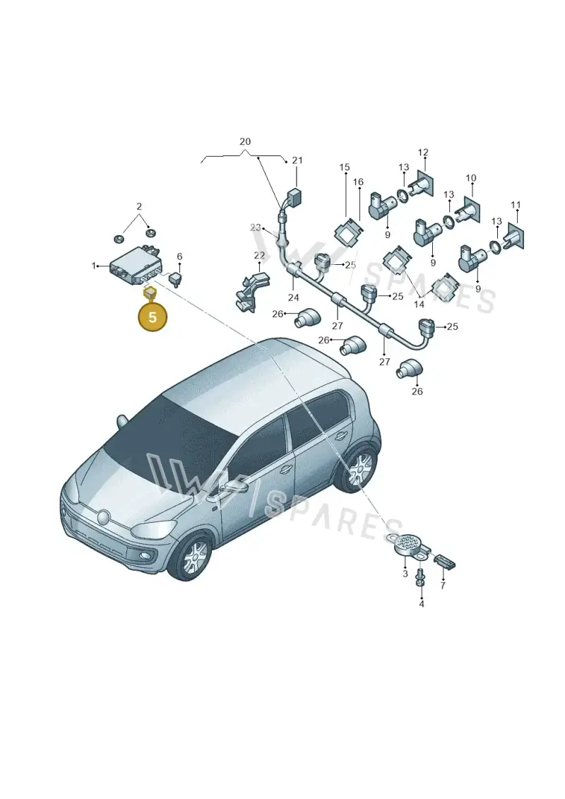 8E0972416A — Skoda Citigo (2019-2021) diagram 727919500, position 5