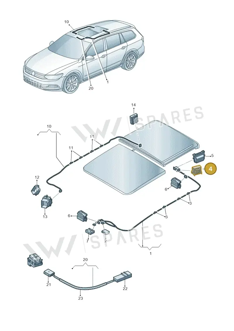 8E0972416A — Skoda Kodiaq (2018-2022) diagram 793972420, position 4