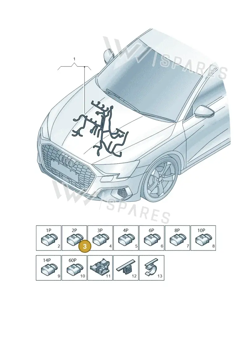 8J0971921 — Skoda Octavia (2019-2024) diagram 596971100, position 3