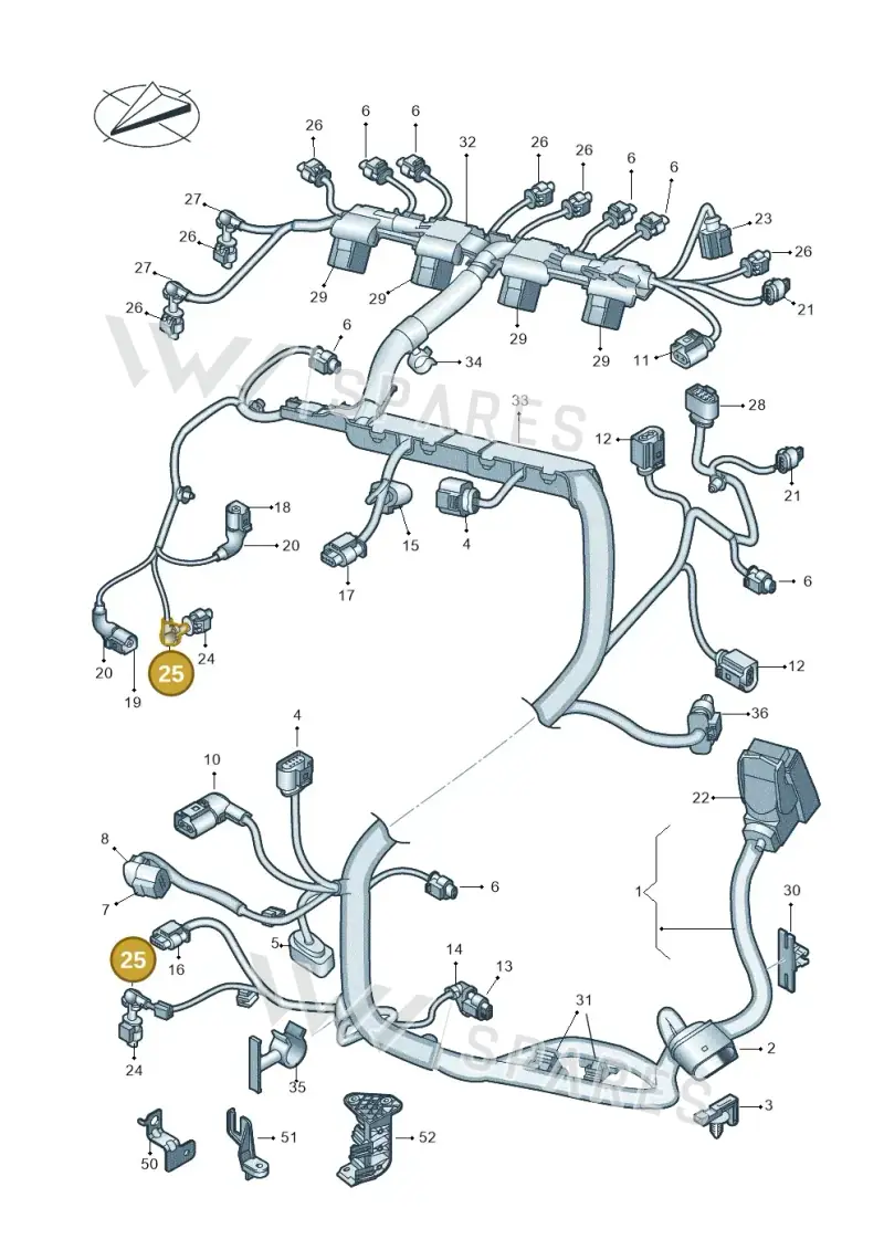 8J0971921 — Skoda Kodiaq (2024-) diagram 793971110, position 25