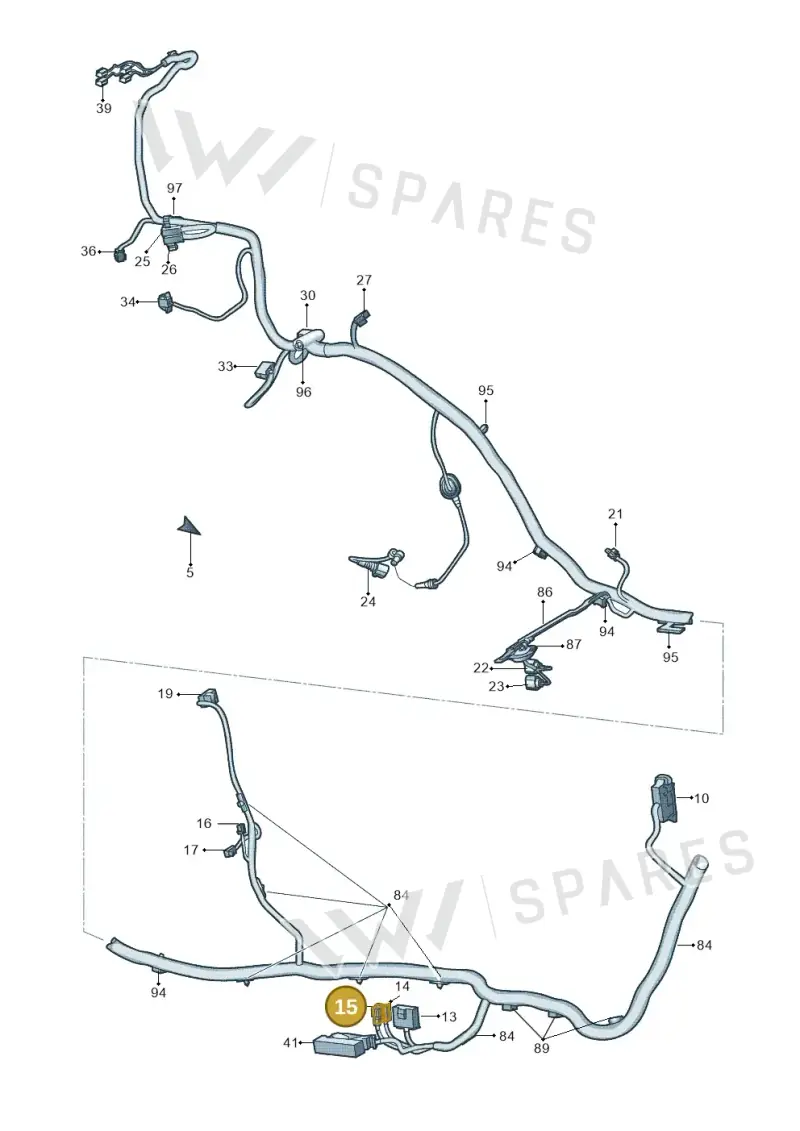 8J0972586 — Skoda Yeti (2013-2017) diagram 666971940, position 15