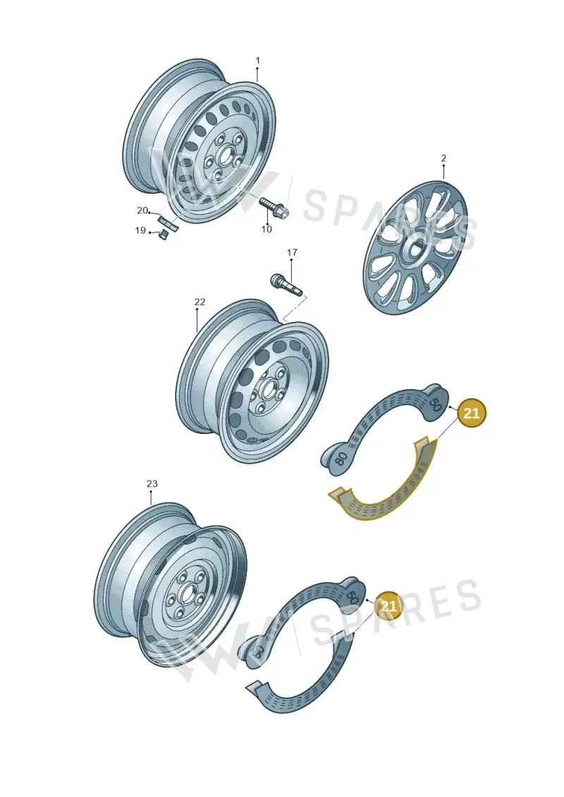 8K0010539A — Skoda Superb (2013-2015) diagram 632601100, position 21