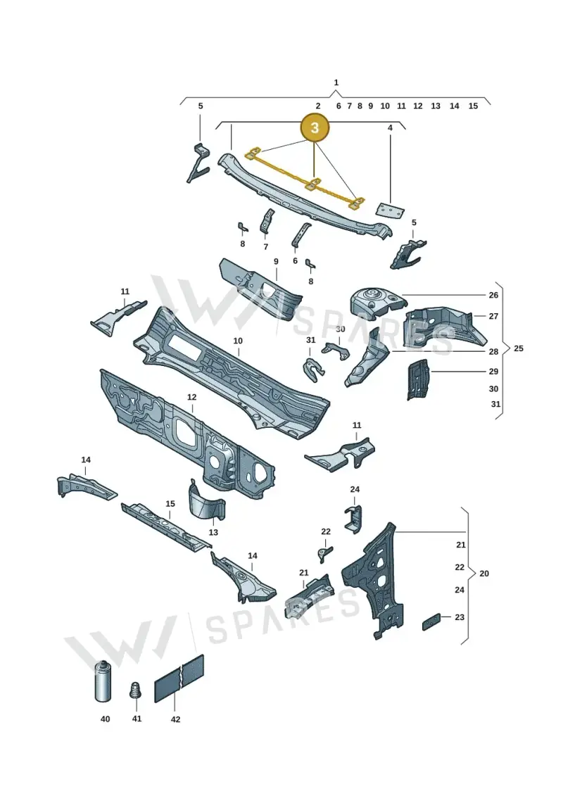 8K0805217 — Skoda Superb Combi (2023-) diagram 3p0805050, position 3