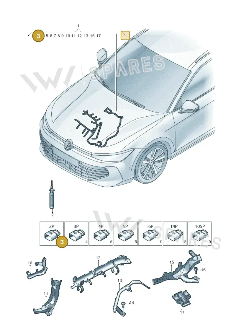 8K0973702D — Skoda Kodiaq (2024-) diagram 3j0971285, position 3