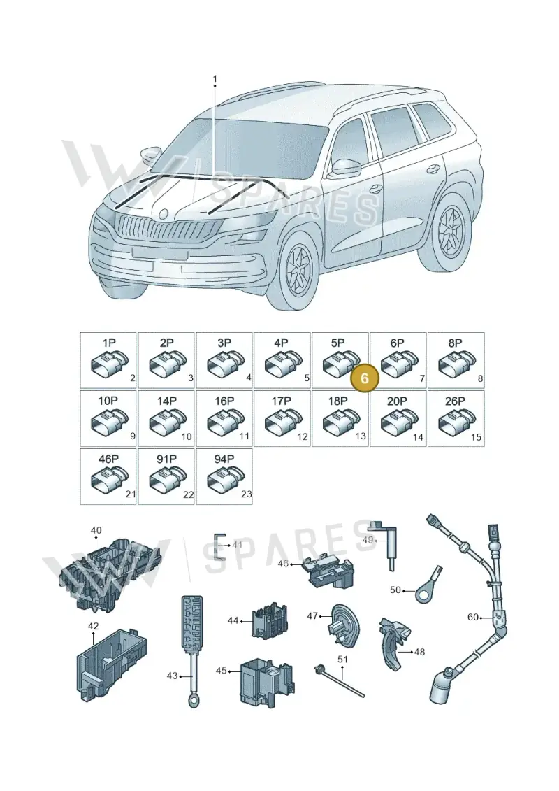 8K0973705G — Skoda Kodiaq (2018-2022) diagram 804971080, position 6