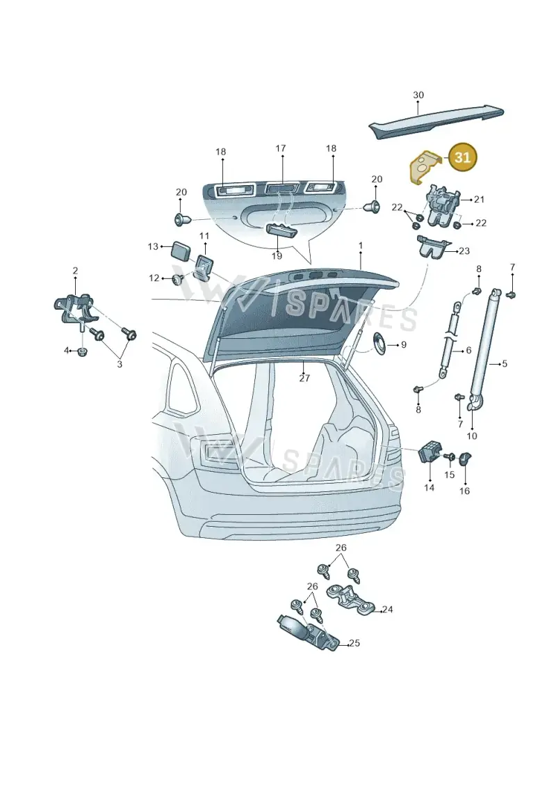 8K9827645 — Skoda Octavia (2012-2017) diagram 753827200, position 31