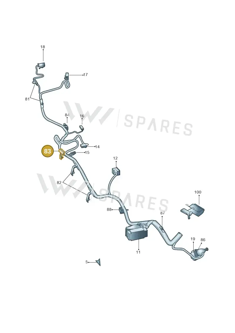 8L0971848A — Skoda Yeti (2013-2017) diagram 666971920, position 83