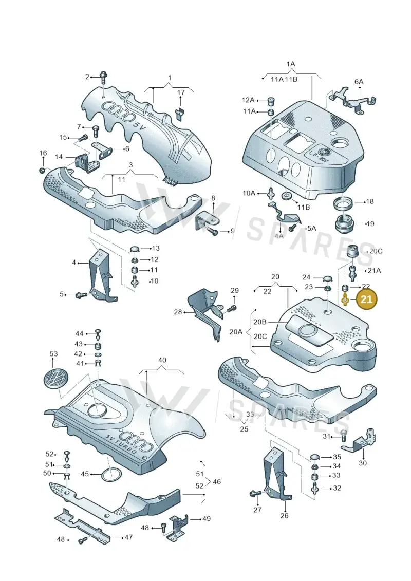8L9103951 — Skoda OCTAVIA/COMBI/4X4      01> (2000-) diagram 194103700, position 21