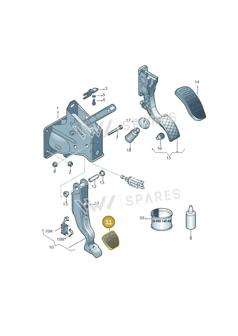 8N0721173A — Skoda ROOMSTER               06> (2006-) diagram 225721600, position 11
