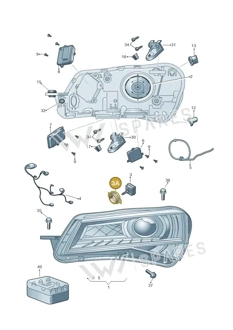 8P0941621 — Skoda Superb Combi (2015-2024) diagram 851941100, position 3A
