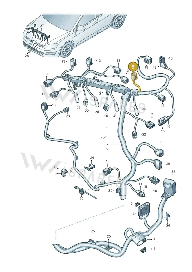 8P0971921 — Skoda Octavia (2017-2020) diagram 746971100, position 9