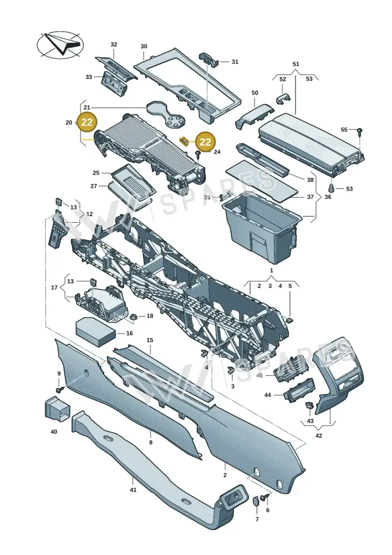 8S0853107 — Skoda Superb Combi (2023-) diagram 3j0863500, position 22