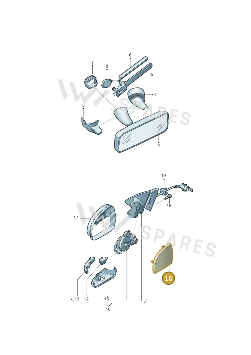 8T0857535C — Skoda Superb comfort (2008-2013) diagram 632857400, position 16