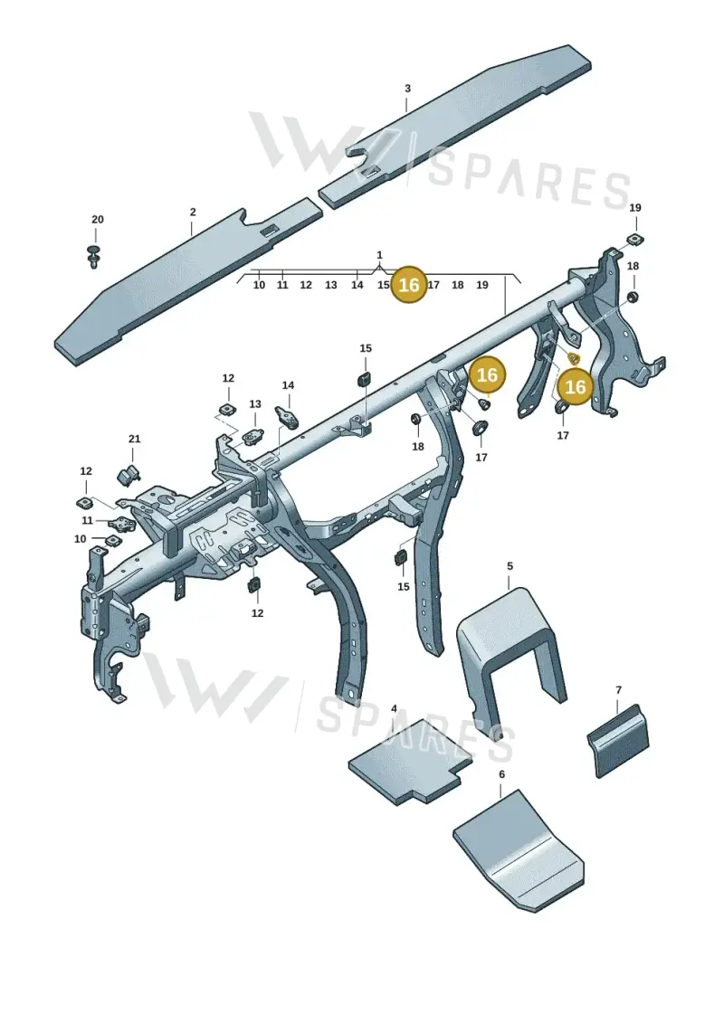 8T0857949 — Skoda Superb Combi (2023-) diagram 3p0857000, position 16