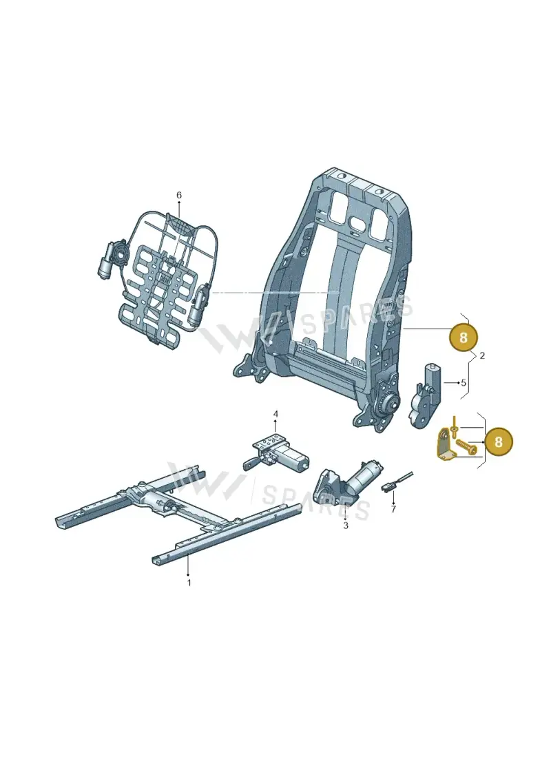 8T0898173 — Skoda Superb Combi (2015-2024) diagram 649959450, position 8