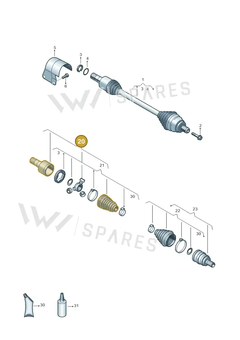 8V0498103A — Skoda Octavia (2019-2024) diagram 884407600, position 20