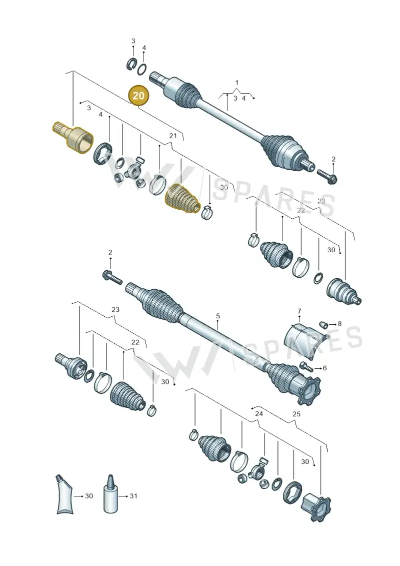 8V0498103A — Skoda Kodiaq (2024-) diagram 827407390, position 20