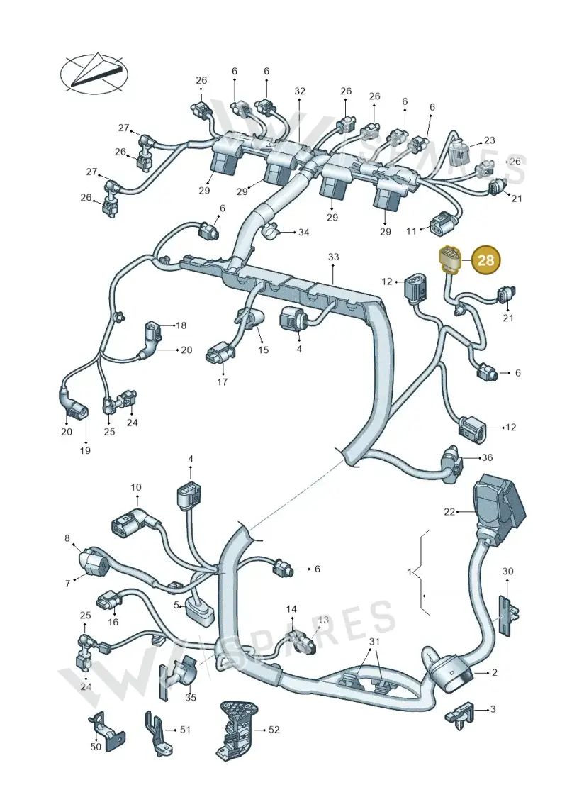 8V1973713 — Skoda Octavia (2019-2024) diagram 793971110, position 28
