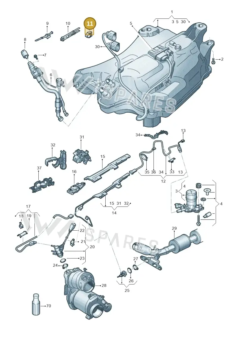 8W0201449J — Skoda Octavia (2019-2024) diagram 585253100, position 11