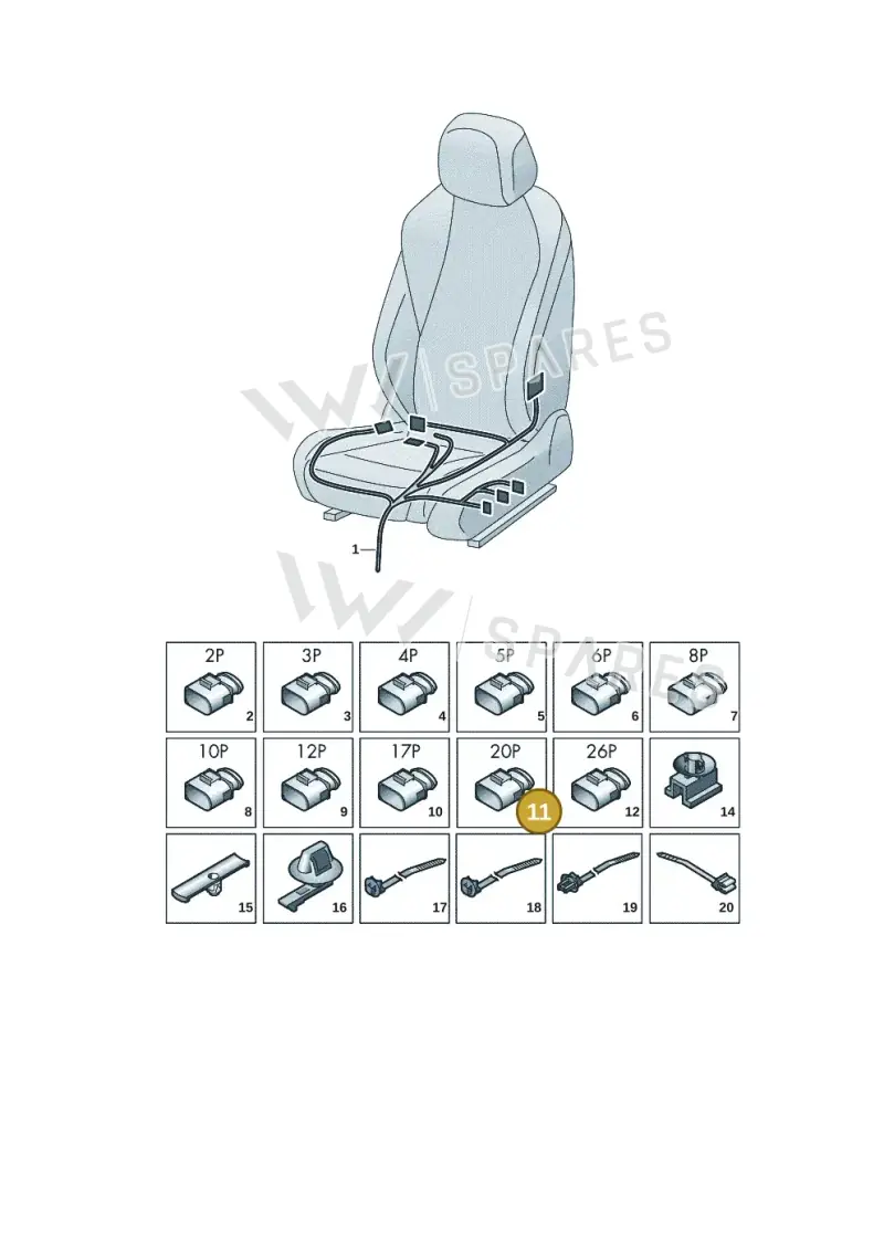 8W0972420 — Skoda Superb Combi (2023-) diagram 3j0972250, position 11