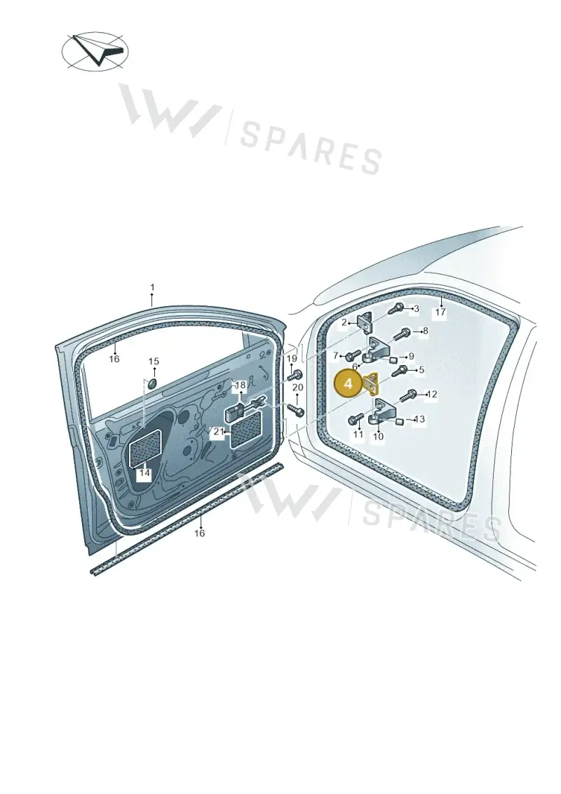 8X0831405A — Skoda Superb Combi (2015-2024) diagram 851831000, position 4