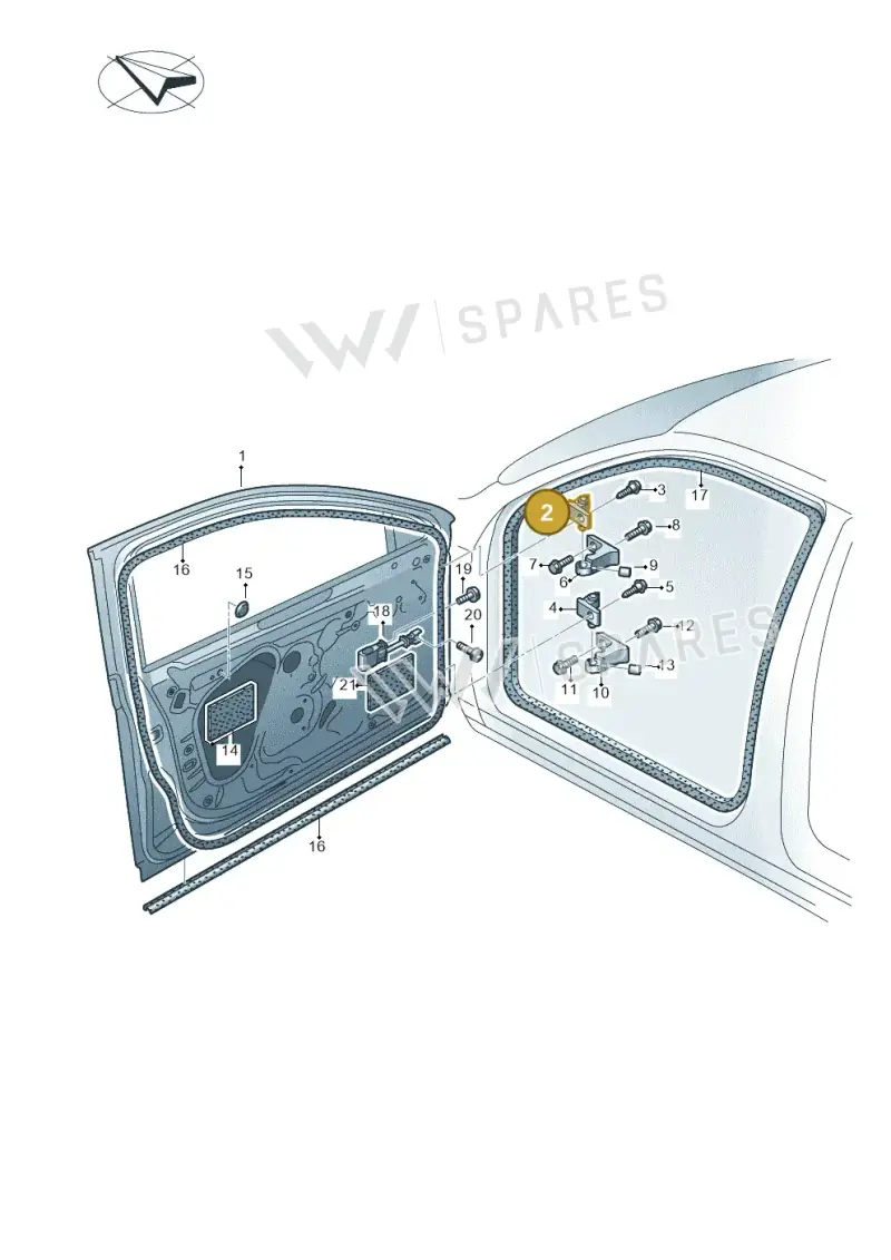 8X0831408A — Skoda Superb Combi (2015-2024) diagram 851831000, position 2