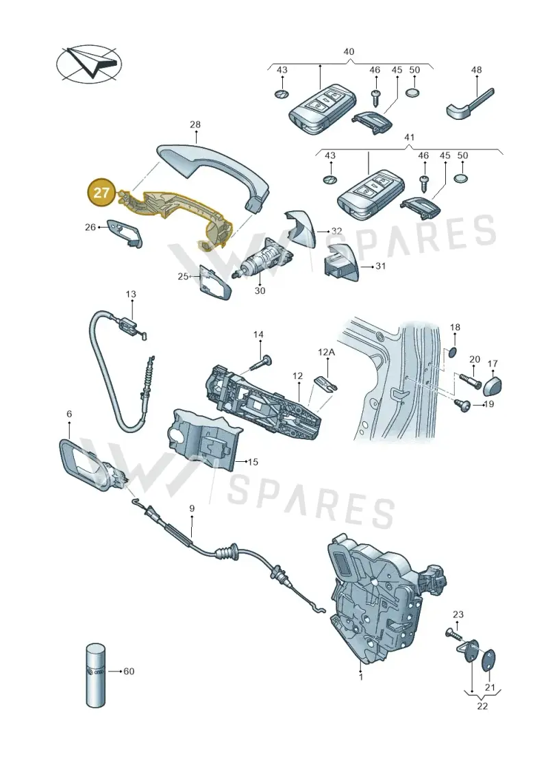 8Y0959121 — Skoda Octavia (2019-2024) diagram 585837000, position 27