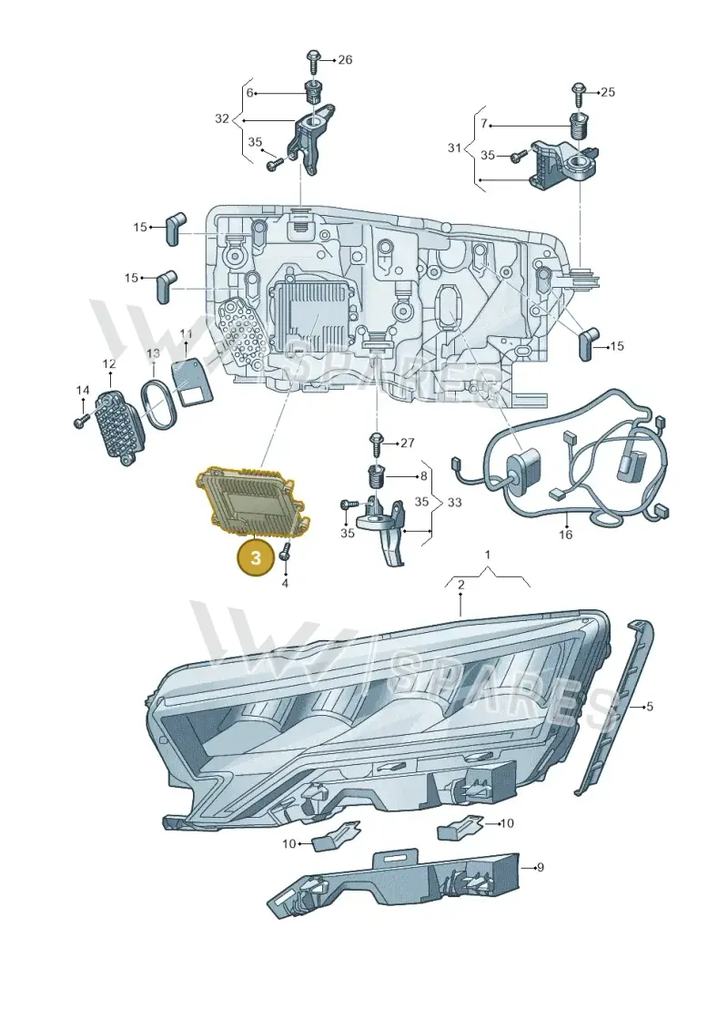992941571AH — Skoda Octavia (2019-2024) diagram 585941100, position 3