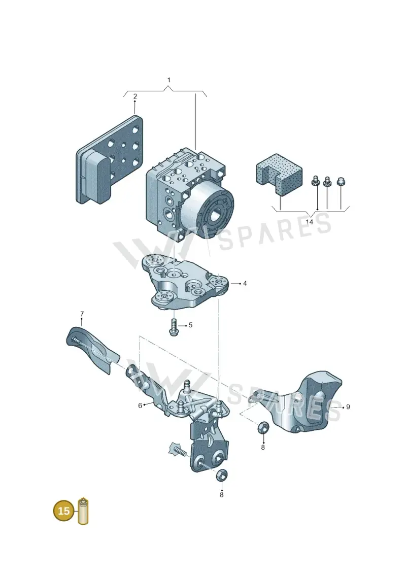 D007000A2 — Skoda Fabia (2021-) diagram 837614000, position 15