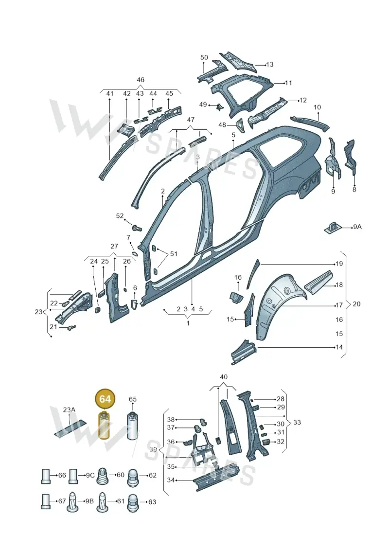 D007500A2 — Skoda Octavia (2017-2020) diagram 805809035, position 64