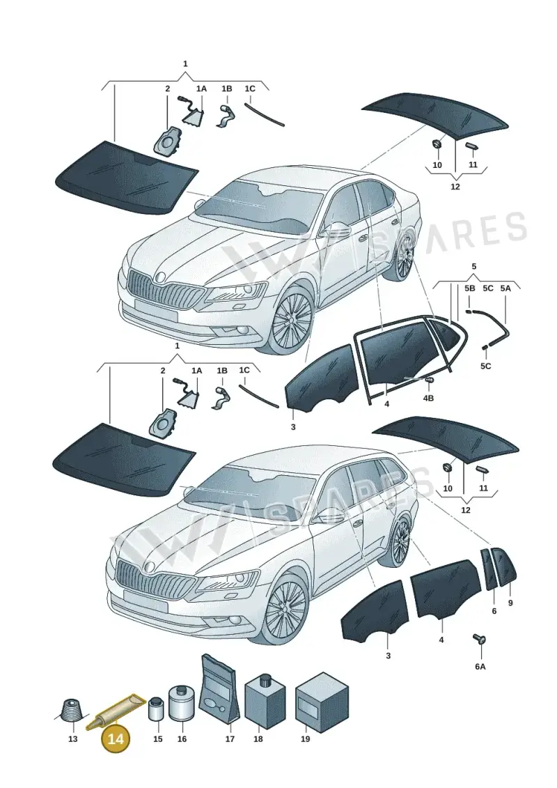 D169300M1 — Skoda Superb Combi (2023-) diagram 3p0845000, position 14