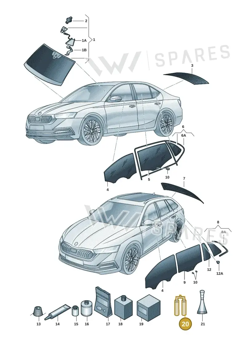 D180KD2A1 — Skoda Octavia (2019-2024) diagram 585845001, position 20