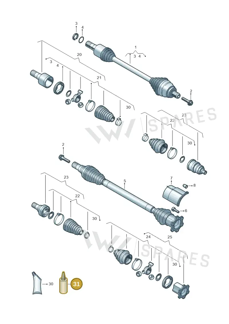 D185400A3 — Skoda Superb Combi (2023-) diagram 827407390, position 31