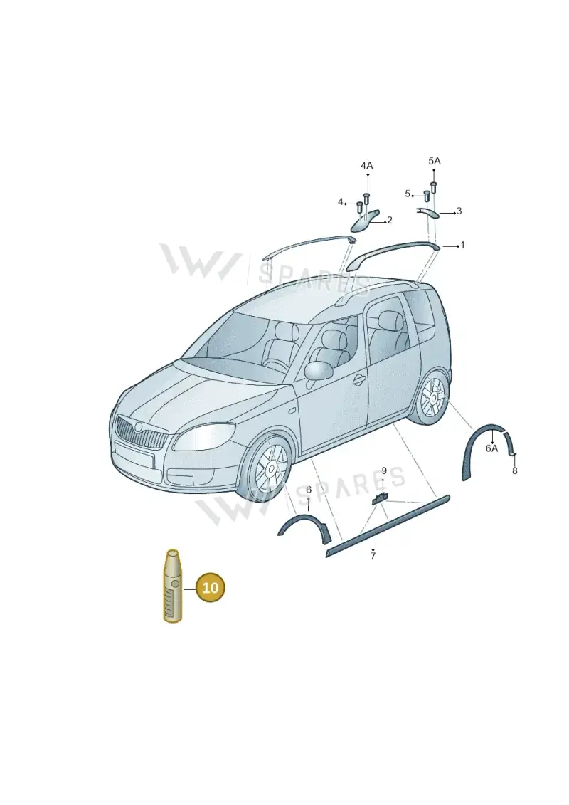 D195850A1 — Skoda Roomster (2010-2015) diagram 481853300, position 10