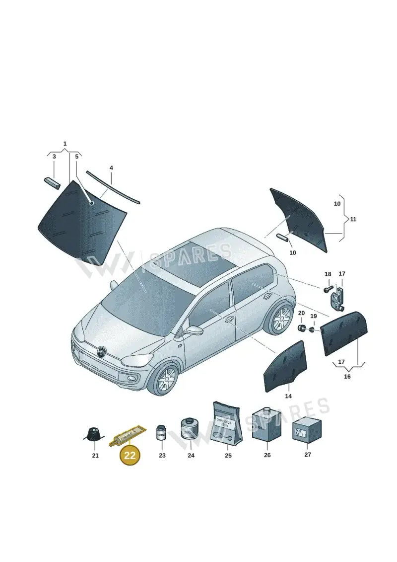 DH009100 — Skoda Citigo (2019-2021) diagram 727845002, position 22
