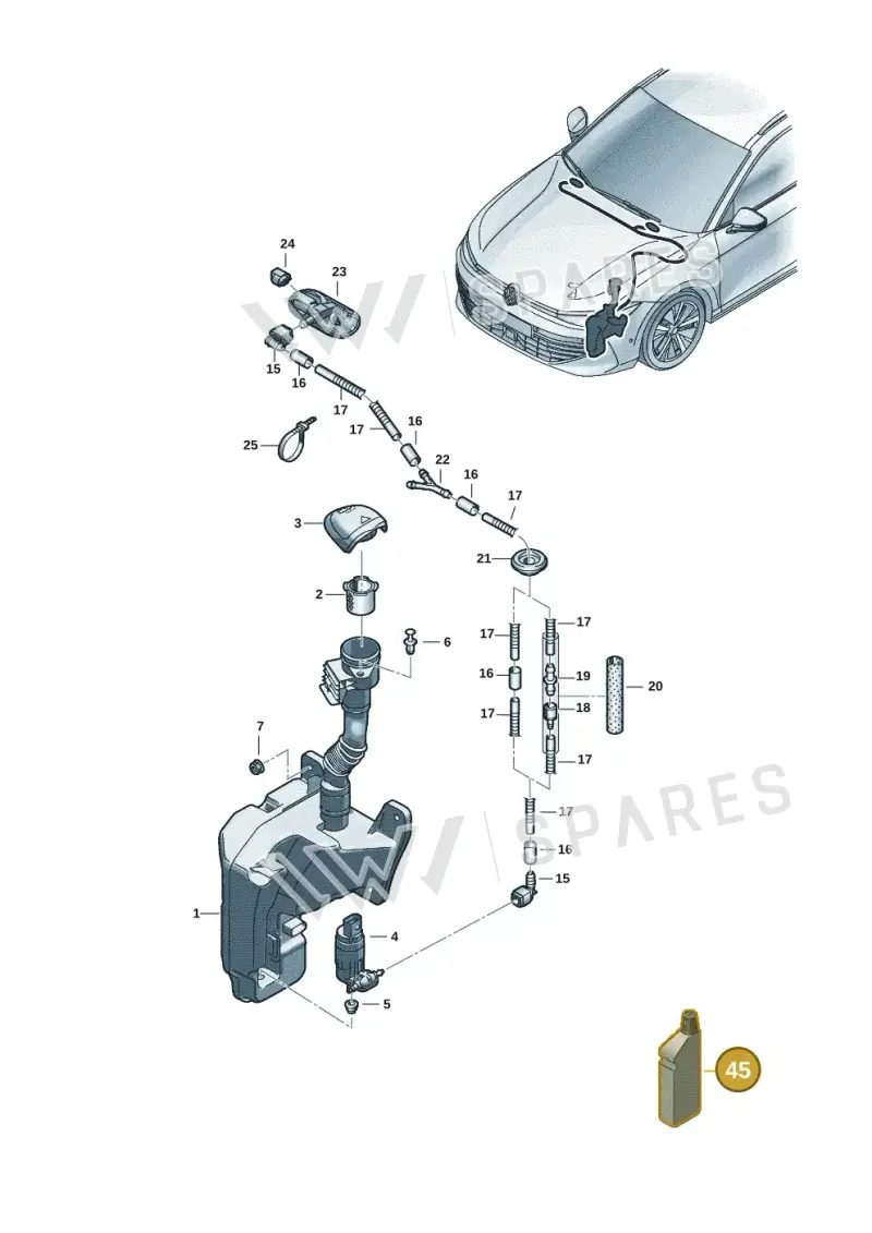 G060164M2 — Skoda Superb Combi (2023-) diagram 3j0955100, position 45